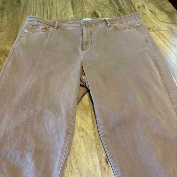 J. Jill Brown Authentic Fit Slim Ankle Denim Jeans Womens Size 16 Tall 38x31 - Picture 3 of 11